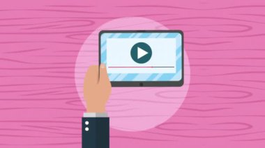 tablet aygıtı teknolojik aygıt animasyonu, 4k video animasyonu