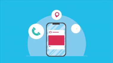 Akıllı telefon aygıtı teknoloji aygıtı animasyonu, 4k video animasyonu