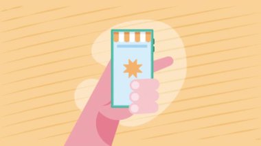 ekommerce animasyonlu akıllı telefon aygıtı, 4k video animasyonu