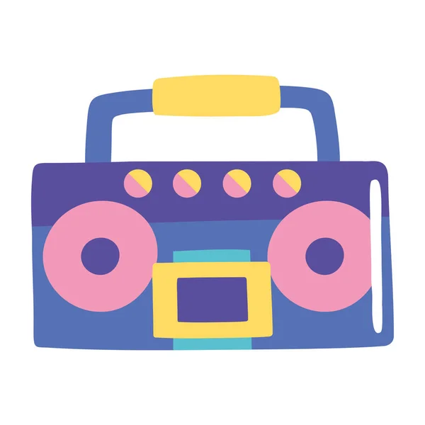 Boombox Music Player Icon Isolated — Stockový vektor