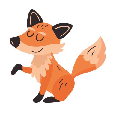 Sevimli tilki hayvan tapılası karakter