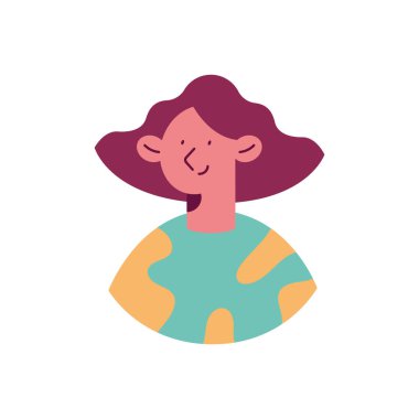 kadın gülen profil tarzı karakter