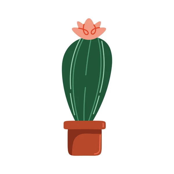 Kaktusík Květináči Ikona — Stockový vektor