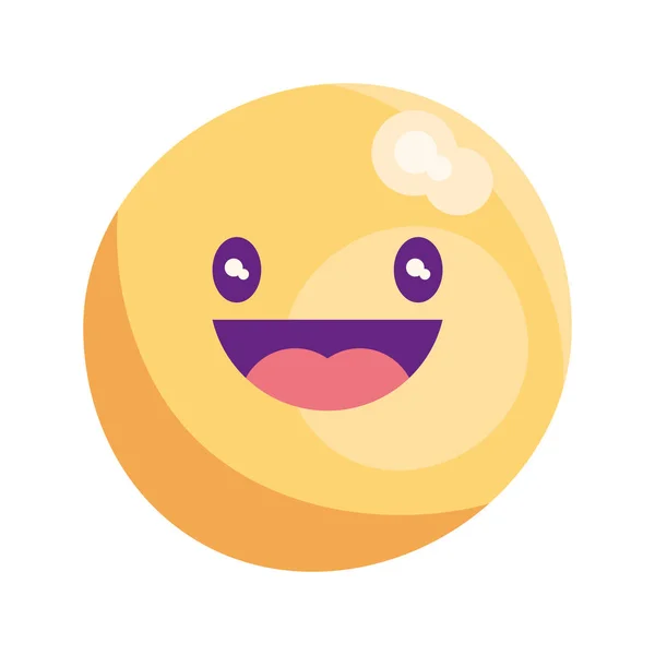 Gelukkig Glimlach Emoticon Social Media — Stockvector