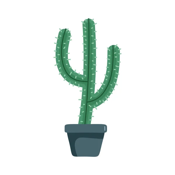 Cactu Plant Pot Icon — Stock Vector