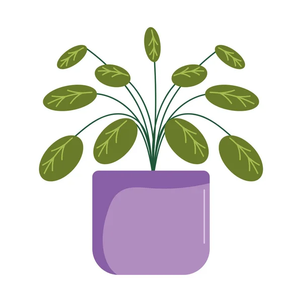 Houseplant Purple Pot Nature Icon — Stock Vector