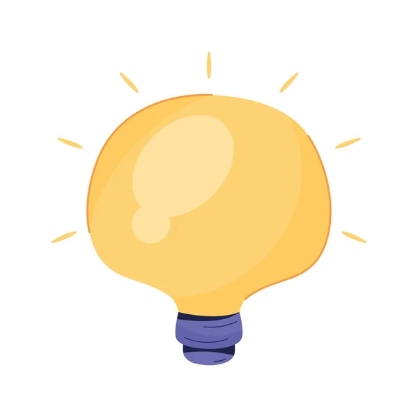 Bulb Light Energy Power Icon — Vetor de Stock