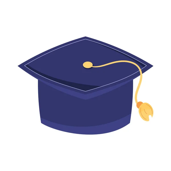 Chapeau Graduation Accessoire Icône Éducation — Image vectorielle