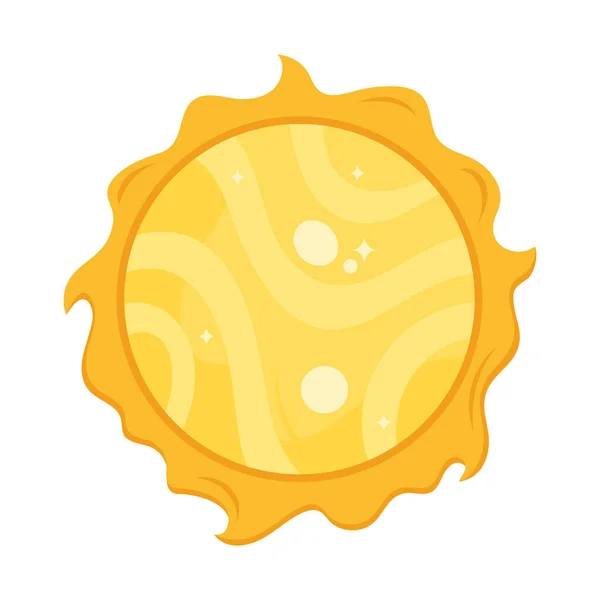 Літній Сезон Сонце Ізольована Ікона — стоковий вектор