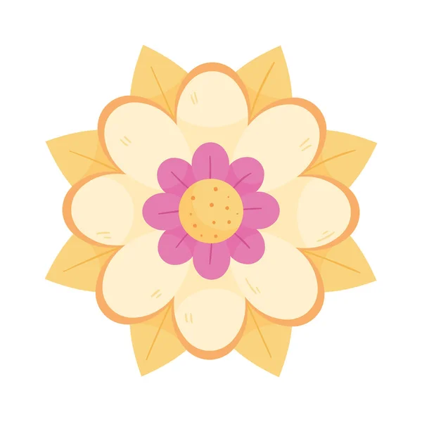 Yellow Flower Garden Decoration Nature — Stockový vektor