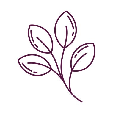 Çiçek açan bitki büyümesi karalama simgesi izole