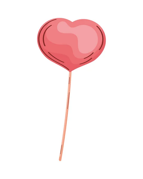 Coeur Amour Bâton Icône — Image vectorielle
