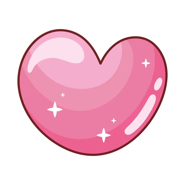 Herzförmige Illustration Symbolisiert Liebe Und Romantik — Stockvektor