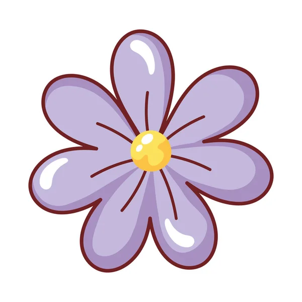 Фіолетова Ромашка Природа Ретро Ностальгічна Ікона Ізольовані — стоковий вектор