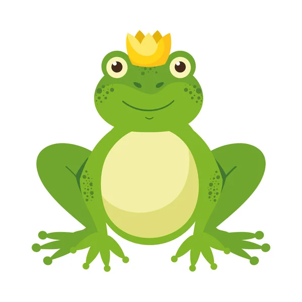 Smiling Toad Mascot Sitting Green Grass — Stock Vector