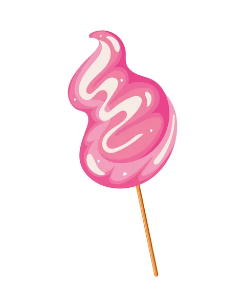 Sweet Candy Stick Icon Isolated — Stock Vector