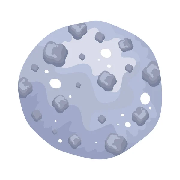 Esfera Lunar Galaxia Espacial Icono Aislado — Vector de stock
