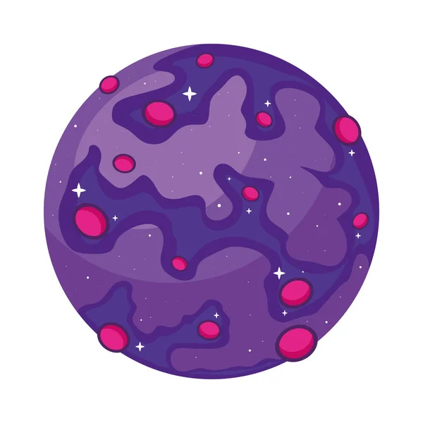 Planet Galaxie Raumsymbol Isoliert — Stockvektor