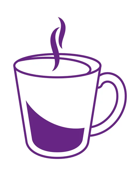 Coffee Mug Steam Rising Icon Isolated — Stock Vector