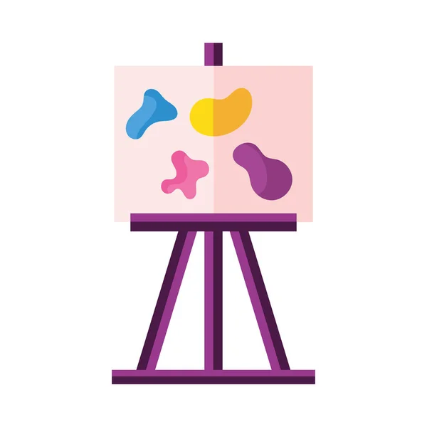 Painting Easel Artist Working Icon Isolated — Stock Vector