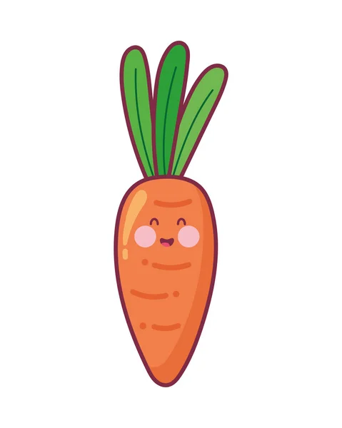 Изолированная Икона Милой Мультяшной Морковки — стоковый вектор