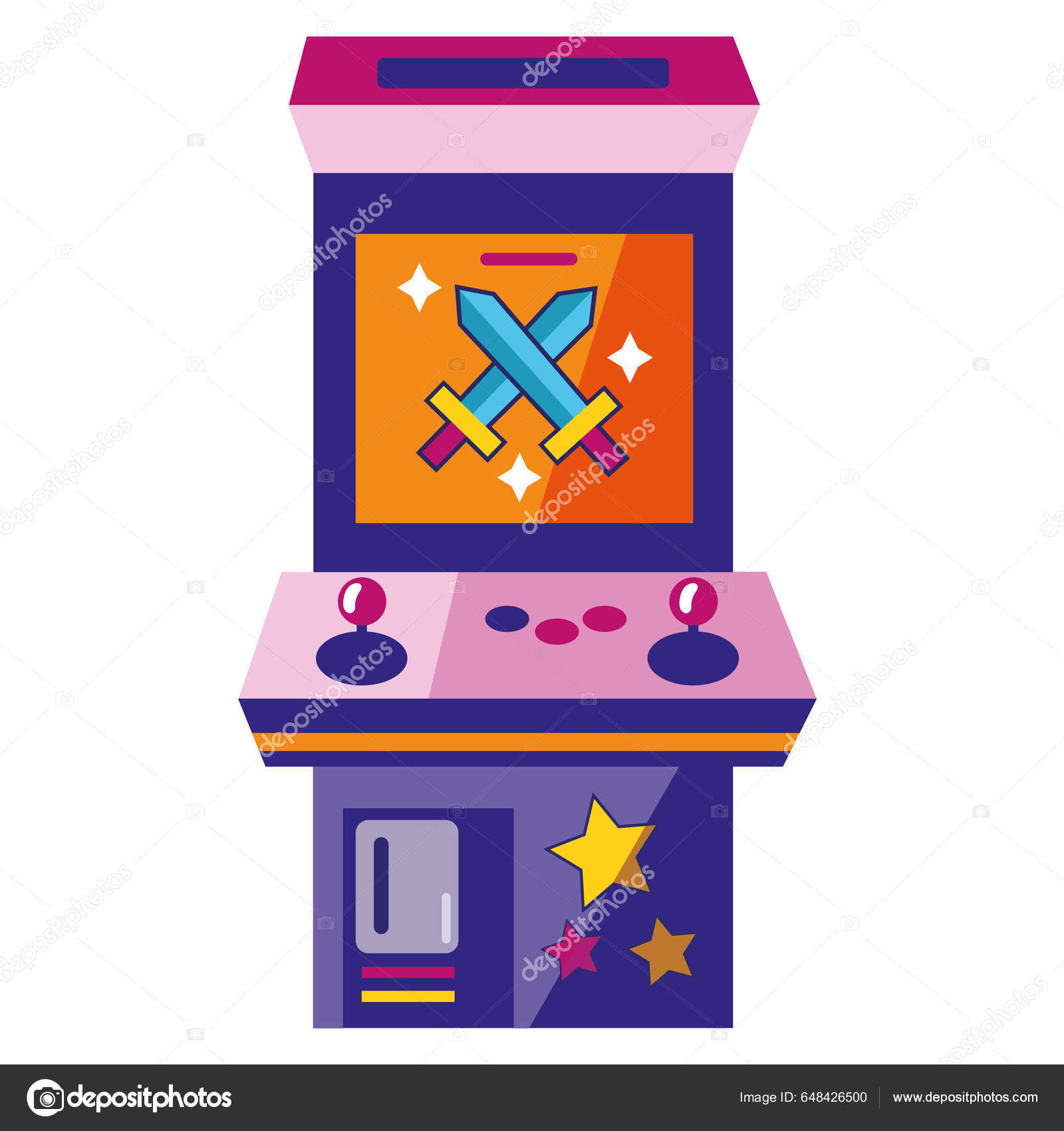 Gaming Arcade Machine Icon Isolated Stock Vector by ©yupiramos 648426500