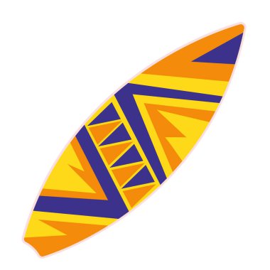 Sörf tahtası canlandırma simgesi izole edilmiş tasarım