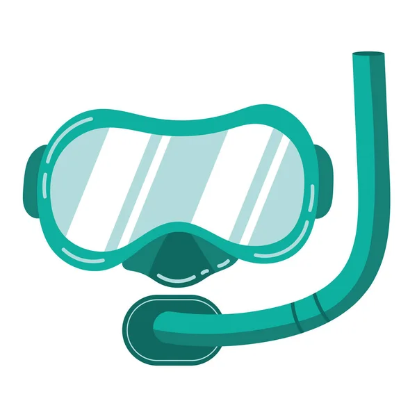 Snorkeling Mask Equipment Icon Isolated — Stock Vector