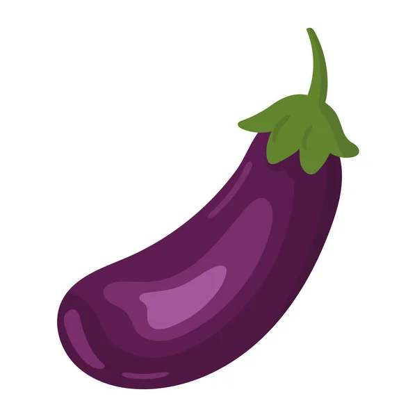 Fresh Purple Eggplant Food Cooking Icon — Stock Vector
