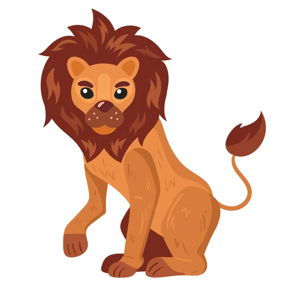 Ícone Leão Animal Selvagem Isolado —  Vetores de Stock