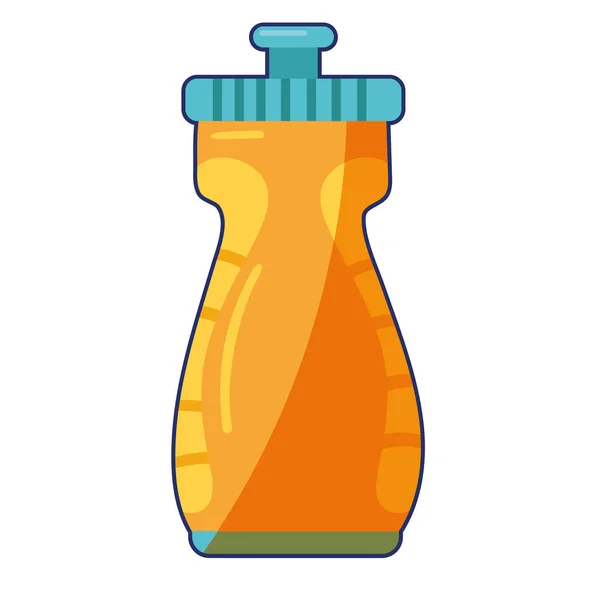 Изолированная Векторная Икона Пластиковой Бутылки — стоковый вектор