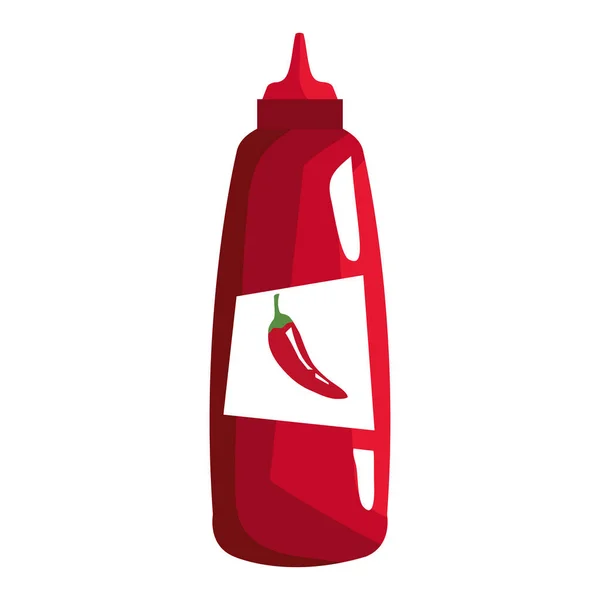 Assaisonnement Avec Icône Piment Rouge Biologique Isolé — Image vectorielle