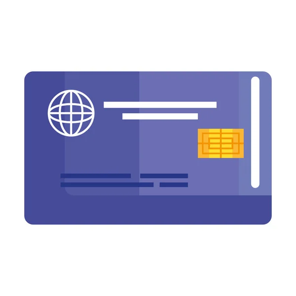 Icône Carte Crédit Débit Bancaire Isolé — Image vectorielle