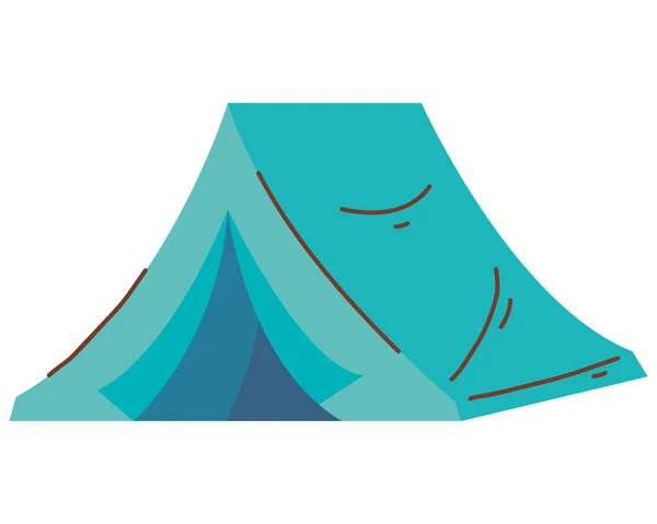 Ikone Des Camping Abenteuerzelts Isoliert — Stockvektor