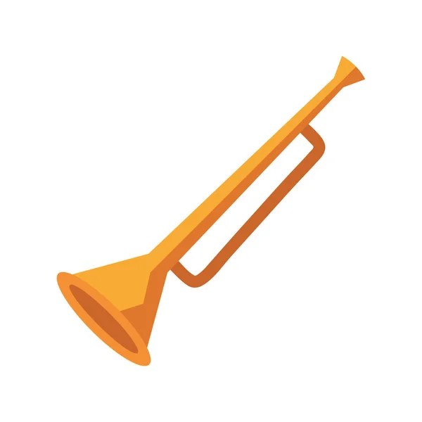 Bugle Musik Instrument Ikon Isolerad — Stock vektor