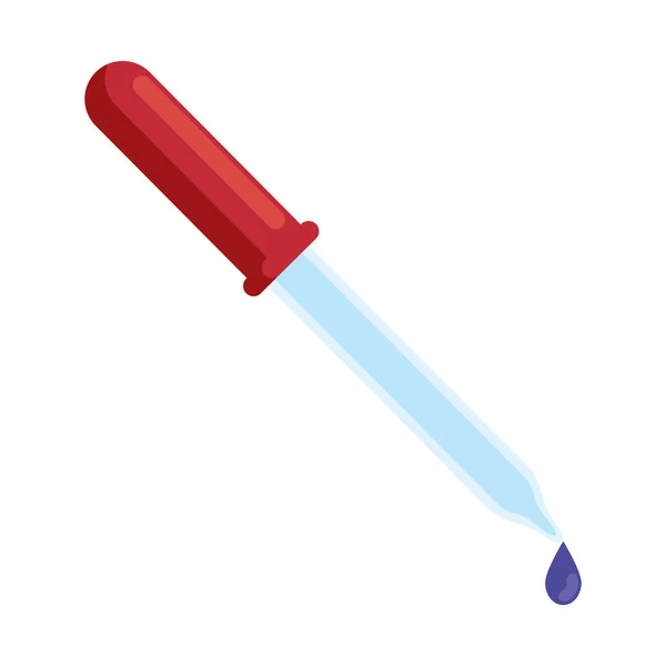 Blue Liquid Test Tube Medical Research Icon Isolated — Stock Vector