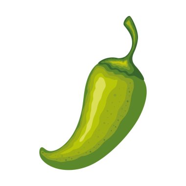 Sağlıklı yemek ikonu için acı biber ve baharat izole edilmiş.