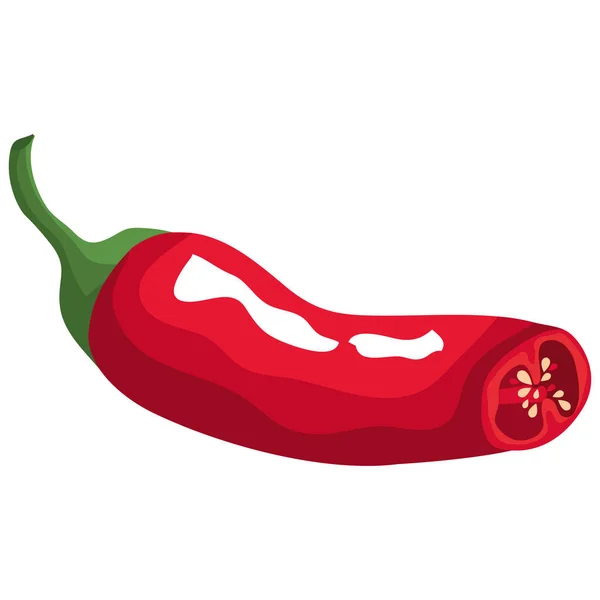 Légumes Chili Épices Icône Isolé — Image vectorielle