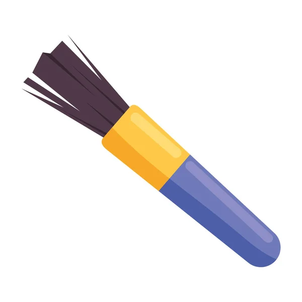 Flat Vector Illustrations Makeup Brush Icon Isolated — Stock Vector