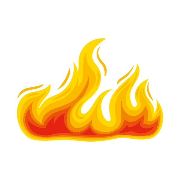 Brännande Inferno Antändning Ikon Isolerad — Stock vektor