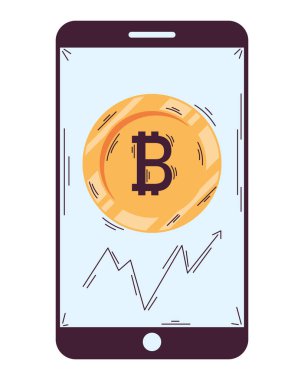 beyaz üzerinde grafik büyüme ve yatırım verilerine sahip akıllı telefon