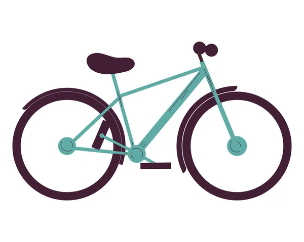 Süratli Bisiklet Simgesi Beyaz Üzerine — Stok Vektör