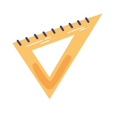 Beyaz üzerinde üçgen geometri cetvel