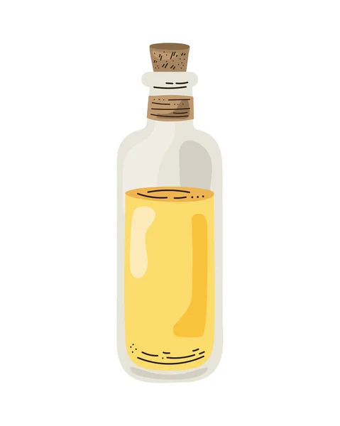 Oil Bottle Illustration White — Stock Vector
