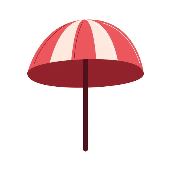 Red Umbrella Accessory Isolated Icon — Stock Vector