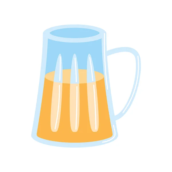 Bier Pot Drinken Verfrissen Pictogram — Stockvector