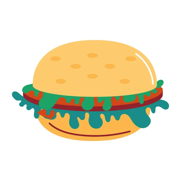 Hambúrguer Ícone Nutritivo Fast Food —  Vetores de Stock