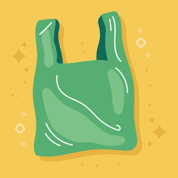 Green Eco Friendly Bag Icon — Vector de stock