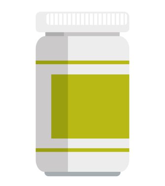 Organik ilaç şişesi simgesi izole edilmiş tasarım