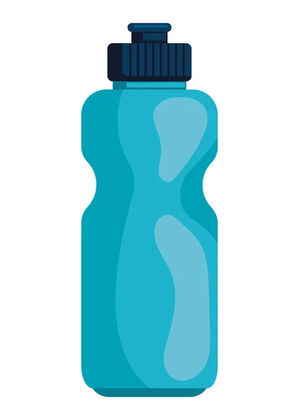 Blauw Water Fles Vector Pictogram Geïsoleerd — Stockvector